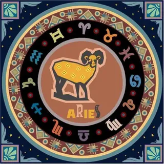 Diamentowa mozaika Mandala 7D Zodiak Baran 30x30cm 1006574