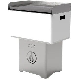 Linea VZ QBY weiß - Tragbarer Pelletgrill mit Pyrolyse-Technologie