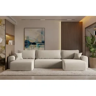 kaiser möbel Eckcouch Polyester U-Form 3-Sitzer Beige