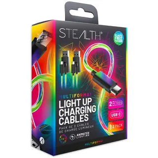 STEALTH USB-C Ladekabel (2x 2m) mit LED Beleuchtung