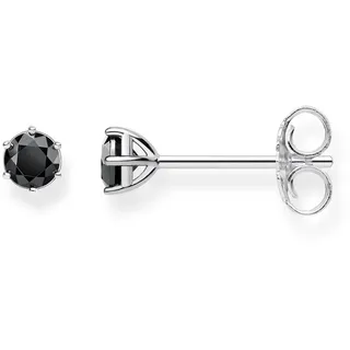 Thomas Sabo Ohrstecker Schwarzer Stein 925 Sterling Silber H1964-051-11