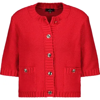 Monari Strickjacke Strickjacke Knöpfe«, Mit Rundhalsausschnitt, rot