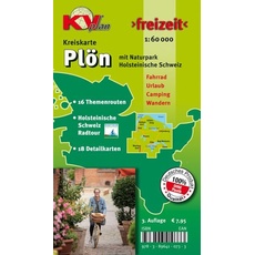 Plön Kreis, KVplan, Radkarte/Freizeitkarte, 1:60.000 / 1:25.000