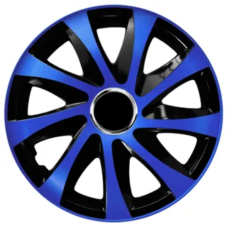 NRM Radzierblenden Drift EXTRA blau/schwarz 14 Zoll 4er Set