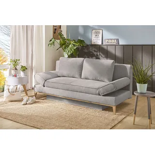 Jockenhöfer Schlafsofa Polyester 2-Sitzer Grau