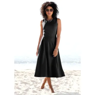 Beachtime Midikleid, elegantes Jerseykleid, Basic, A-Linien-Kleid Beachtime schwarz 36