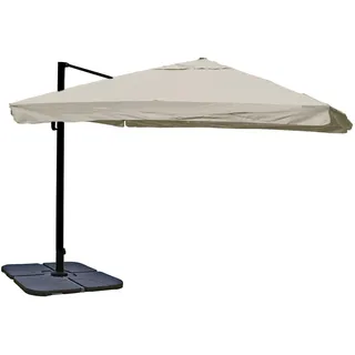 MCW Ampelschirm 400 x 300 cm Creme-Grau