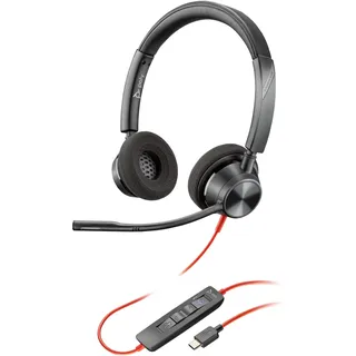 Poly Blackwire 3320 USB-C Stereo-Headset +USB-C/A-Adapter