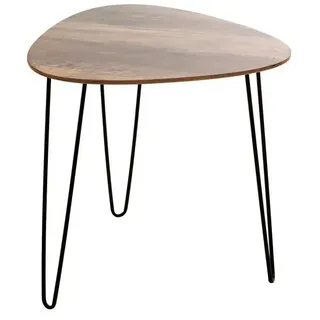 Haku-Möbel HAKU Beistelltisch dreieckig abgerundet MDF-Platte eiche 48,0 x 48,0 x 48,0 cm, 1 St.