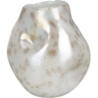 Casablanca by Gilde Tischvase »Crumple, Dekovase« Vase aus Glas, mit feiner Oberflächenstruktur, beige
