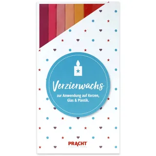 Pracht Creatives Hobby 7050-457 Verzierwachsplatten Mix, 6 halbe Platten, ca. 200 x 50 x 0,5 mm, Wachsplatten zum Modellieren und Verzieren von Kerzen