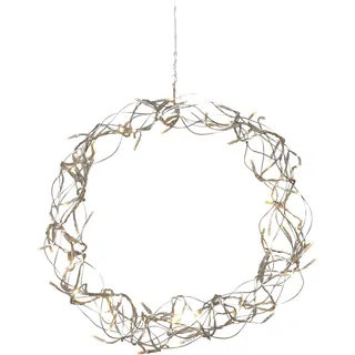 EGLO LED Lichterkranz Ø 30 cm Silber/Weiß