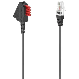 Hama DSL-Box-Kabel, TAE-F-Stecker - Modular-Stecker 8p2c, 6 m Schwarz"