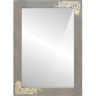 vidaXL Badezimmer Spiegel mit Spiegel Grau 70 x 50 x 2,5 cm - Grau