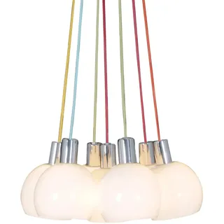 NÄVE Rainbow-Bowl 7-flg. 120 cm glockenförmig chrom/weiß/bunt