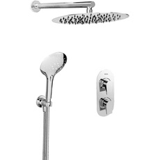 Bristan SHWR PK3 Hourglass Shower Pack with Fixed Head and Wall Outlet Handset Mischduschen, Verchromt