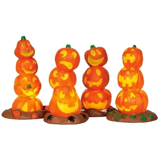 Lemax Spooky Town Kürbisstapel B/O, 4 Stück
