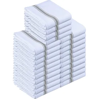 Utopia Towels 24er Pack Küchentücher 38 x 64 cm Geschirrtücher aus 100% Baumwolle super saugfähig Maschinenwaschbare Geschirrhandtücher (Grau)