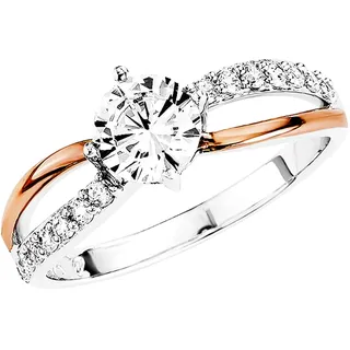 Amor amor Ring für Damen, Sterling Silber 925, Zirkonia (synth.) Ringe Weiss