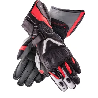 REBELHORN Rebel Lady Leder Motorradhandschuhe für Frauen Protektoren Hartes Handgelenk und Fingerabdeckung Belüftung Flexible Elemente Touchscreen Friendly Pads