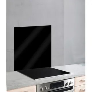 WENKO Küchenrückwand »Unifarben« Herd-Wandblende, Spritzschutz für Herd oder Spüle, gehärtetes Glas, schwarz