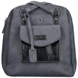 Rieker Henkeltasche, Damen-Tasche, Umhängetasche, auch als Rucksack tragbar blau|schwarz