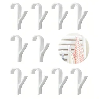 JYNXOR 10 Pcs Handtuchhalter Heizkörper Weiß Haken für heizkörper,haken heizung badheizkörper Handtuchheizkörper ABS handtuchhalter heizung einhängen für alle Standard Heizkörper