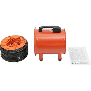 Luftgeblse, 320W reiner Kupfermotor, 10m PVC-Schlauchleitung, Orange - Orange