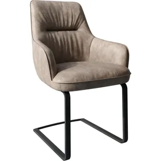 DeLife Freischwinger Zelia-Flex Mikrofaser taupe