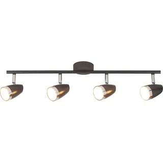 LED Spotleuchte Schienensystem Karen aus Metall/ Kunststoff anthrazit grau/ chrom B:60,5cm H:8cm - Schwarz
