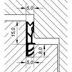 Flügelfalzdichtung EV 5250, Kunststoff anthrazit