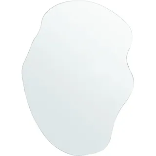 Beliani Wandspiegel silber 50/70 cm Falaise , Silberfarben , Glas , Freiform , 50x70x2 cm , Spiegel, Wandspiegel