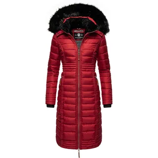 Wintermantel NAVAHOO "Wintermantel Umay", Damen, Gr. L, rot (dunkelrot), Obermaterial: 100% Polyester PES.  Obermaterial: Futter: 100% Polyester PES. 100% Polyester PES., Mäntel Wintermantel