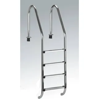 Poolleiter Edelstahl für Tiefbecken mit 150 cm höhe - Silber