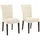 Design-Stuhl Mikrofaser beige 6er Set