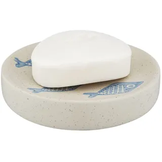 Wenko Seifenschale Aquamarin, 24312100, weiß, aus Keramik, Ø 12 cm