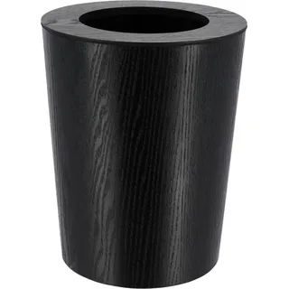 Mülleimer aus holz in eichenoptik 9l - schwarz - Tendance - Schwarz