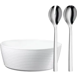 WMF Nuova Salat-Set Silber/Weiß 3-tlg.