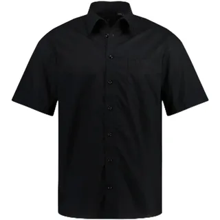 JP 1880 Herren große Größen Übergrößen Menswear L-8XL Hemd, Business, Halbarm, Variokragen, bis 8XL, Comfort Fit, Easycare schwarz 4XL 705178130-4XL