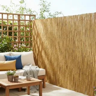 DE-COmmerce Schilfmatte SORA (HxB) 150 x 300 cm Schilfrohrmatte Schilf Schilfrohr Windschutz Sichtschutz Deko Zaun