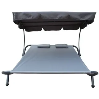 Lex XXL Doppelsonnenliege 135 x 135 x 155 cm Steingrau