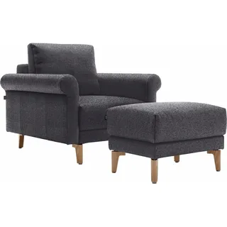 creation by rolf benz Sessel CR.450 Chenille 88 x 85 x 95 cm Schwarz
