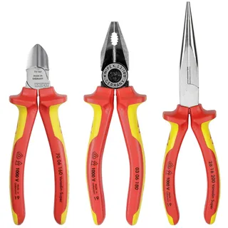 Knipex Elektro-Paket 3-teilig Kombi-,Flachzange + Seitenschn.