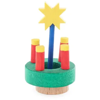 Zündholzschachtel Adventskranz 5,5x3,5x1,5cm Tannenreif Kerzenkranz Lichterkranz