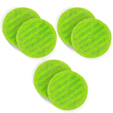 6 Stück ⌀ 16cm Mikrofaser Ersatz Mopp Pads | Universal geeignet für Hurricanes Floating Mop M30457, Dyson | Akku Wischer Ersatzpads Wischpads