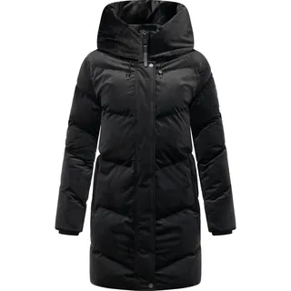 Ragwear Kurzmantel "Avelin Velvet YOUMODO", Damen, Gr. M (38), schwarz, Obermaterial: 100% Polyester; Innenfutter: 100% Polyester; Wattierung: 100% Polyester, gerade ca.