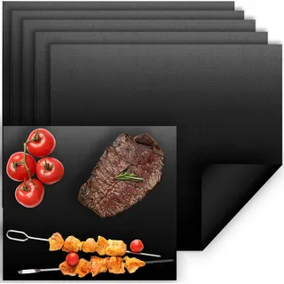 Teflon Grillmatte Backbleche 5 Stück - Schwarz