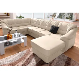 sit&more Wohnlandschaft Kunstleder U-Form 3-Sitzer Beige