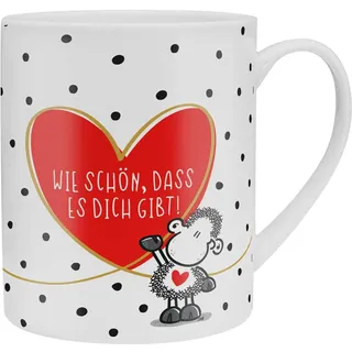 SHEEPWORLD Schön, dass es dich gibt Kaffeetasse 0,6 l Weiß