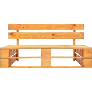 vidaXL Outdoor-Bank Paletten Holz Honigbraun - Braun